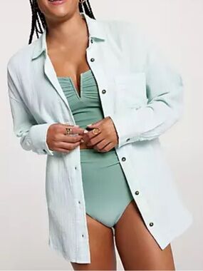 CALIA swim button down